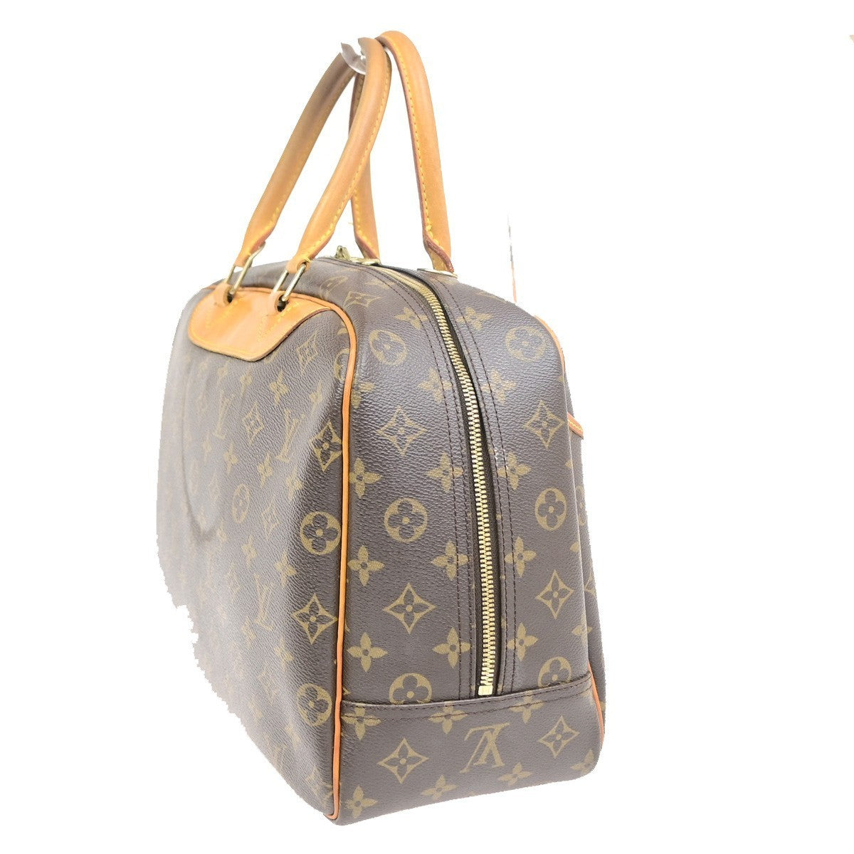 LOUIS VUITTON LV Logo Deauville Hand Bag Monogram Leather Brown M47270 86PA135