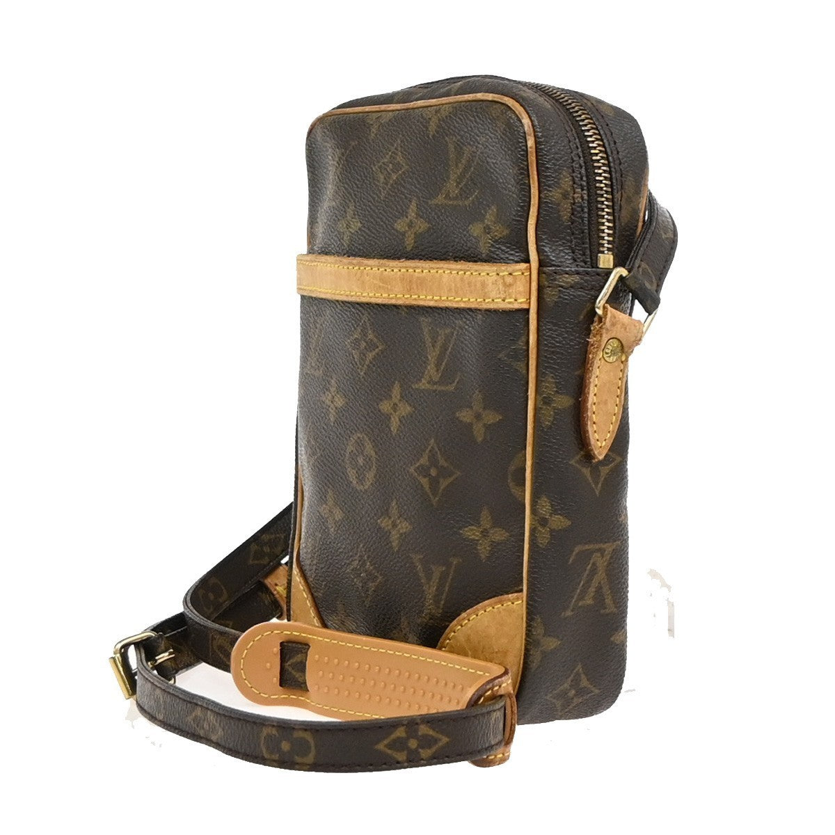 LOUIS VUITTON Danube Shoulder Bag Monogram Leather Brown France M45266 31PA032