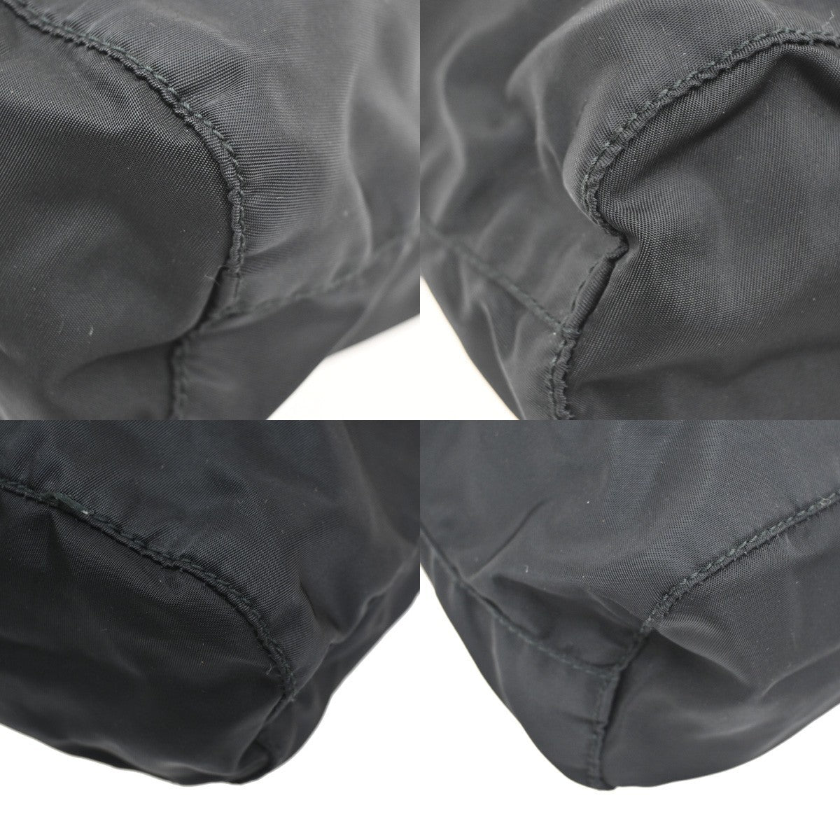 PRADA Tessuto Mini Drawstring Pouch Bag Nylon Leather Black SHW Italy 36KB859