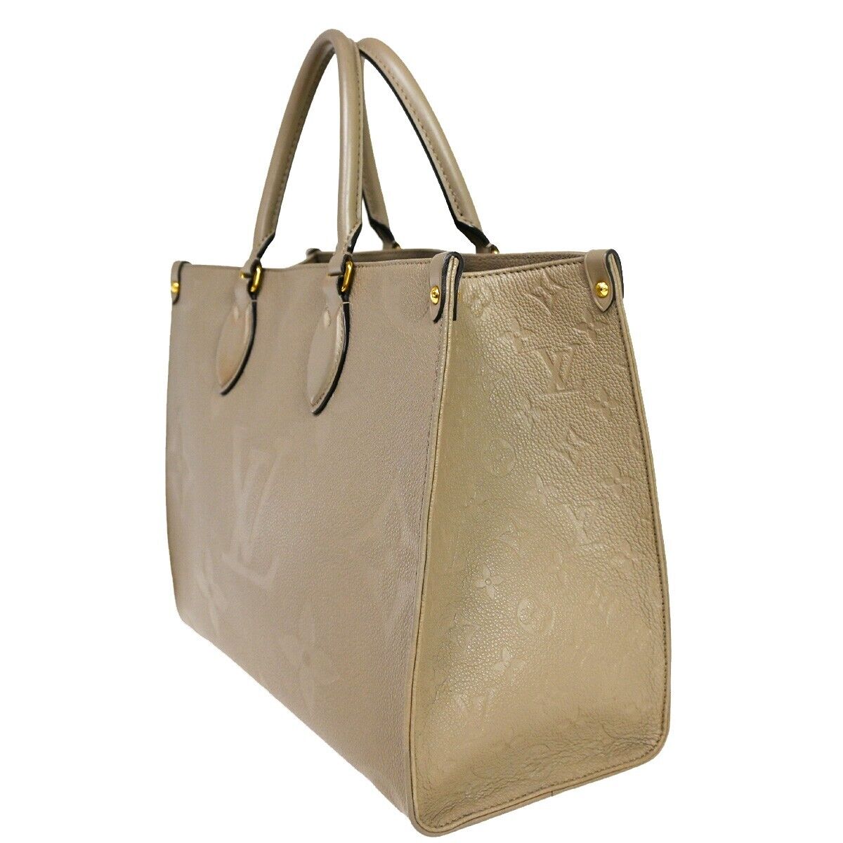 LOUIS VUITTON Onthego MM 2Way Hand Bag Monogram Empreinte Beige M45607 386RC815