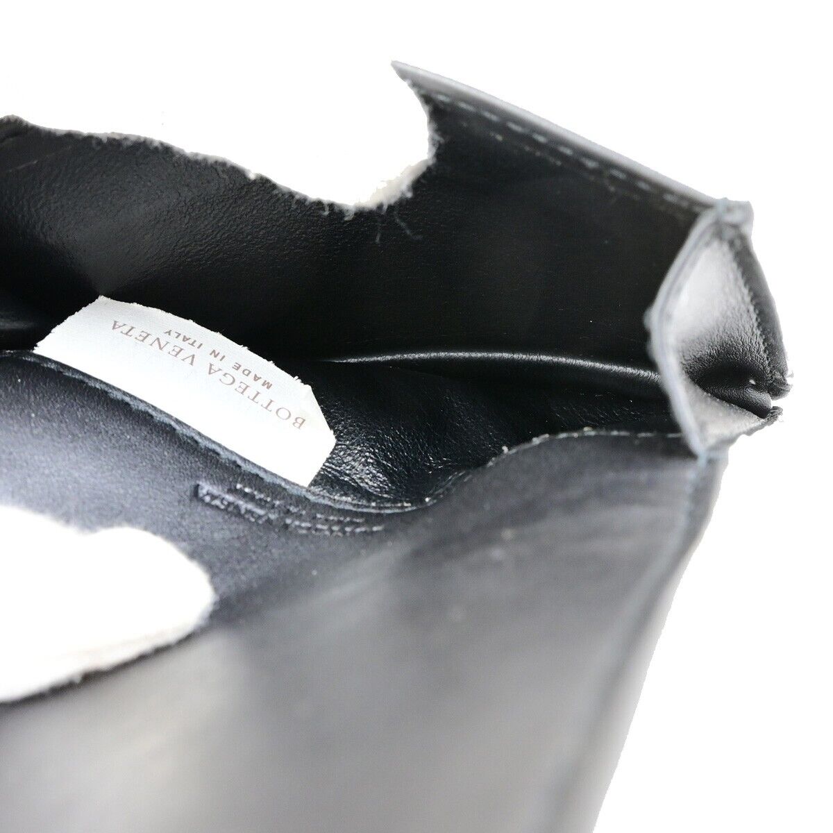 BOTTEGA VENETA Logo Intrecciato Card Holder Wallet Leather Black Italy 64FB224