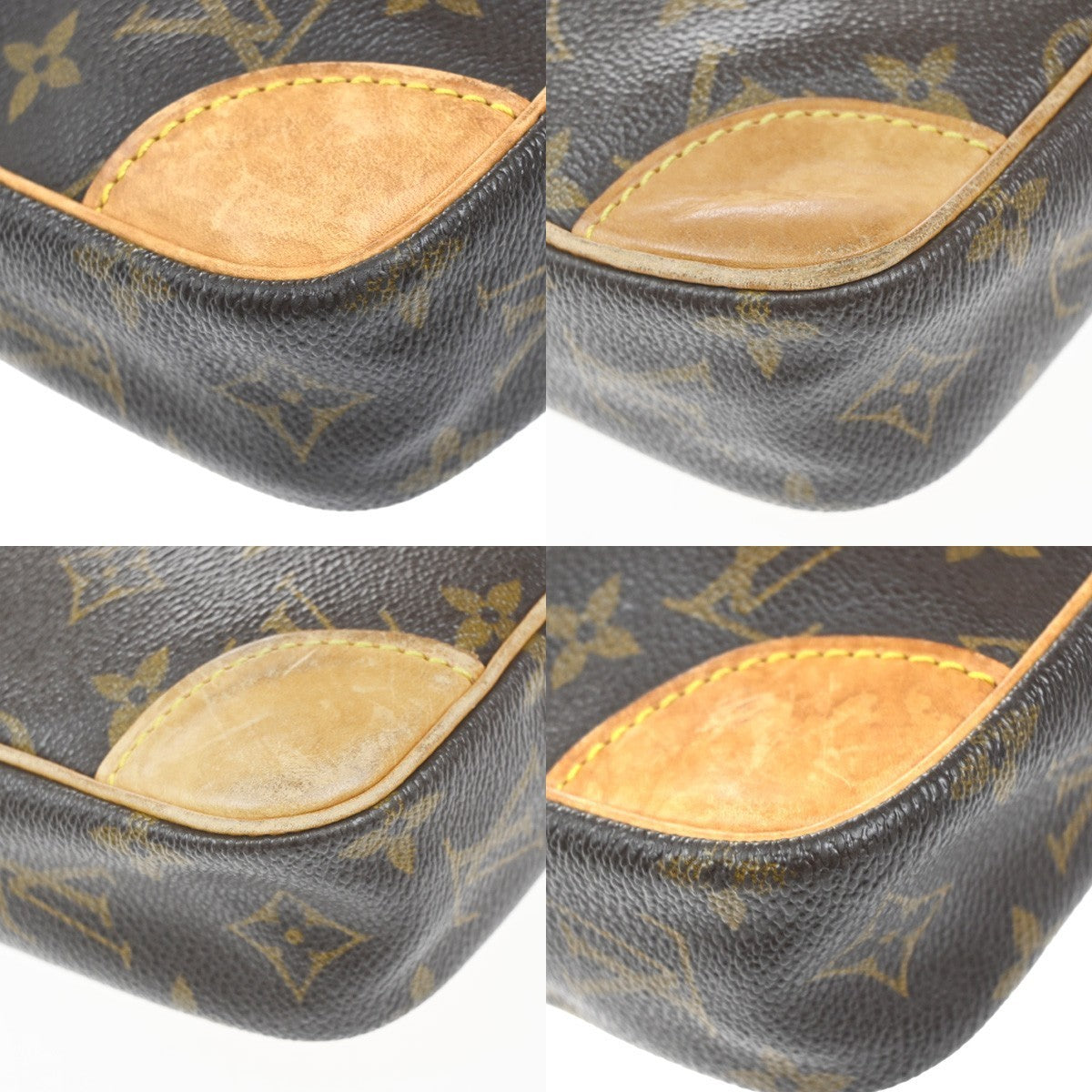 LOUIS VUITTON Danube Shoulder Bag Monogram Leather Brown France M45266 31EG344