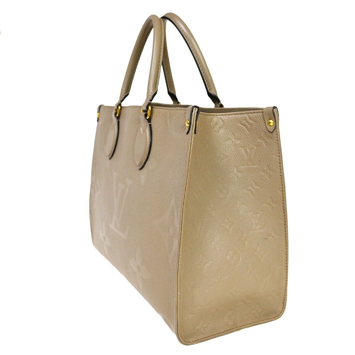LOUIS VUITTON Onthego MM 2Way Hand Bag Monogram Empreinte Beige M45607 386RC815