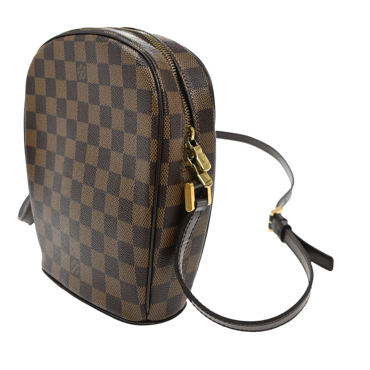 LOUIS VUITTON Ipanema PM Shoulder Bag Damier Ebene Leather Brown N51294 21KB771
