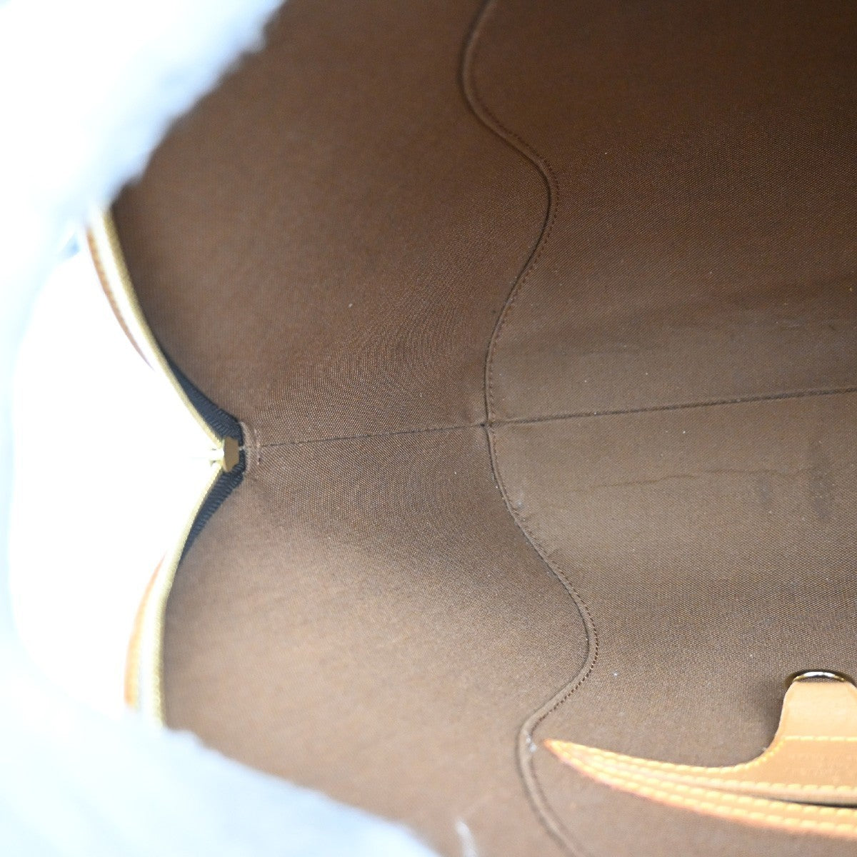 LOUIS VUITTON LV Logo Ellipse MM Hand Bag Monogram Leather Brown M51126 19MA102