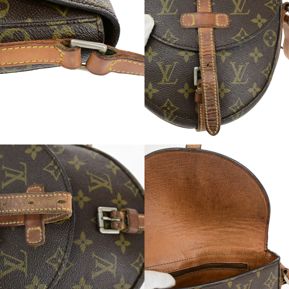 LOUIS VUITTON Chantilly PM Shoulder Bag Monogram Leather Brown M51234 64SH974