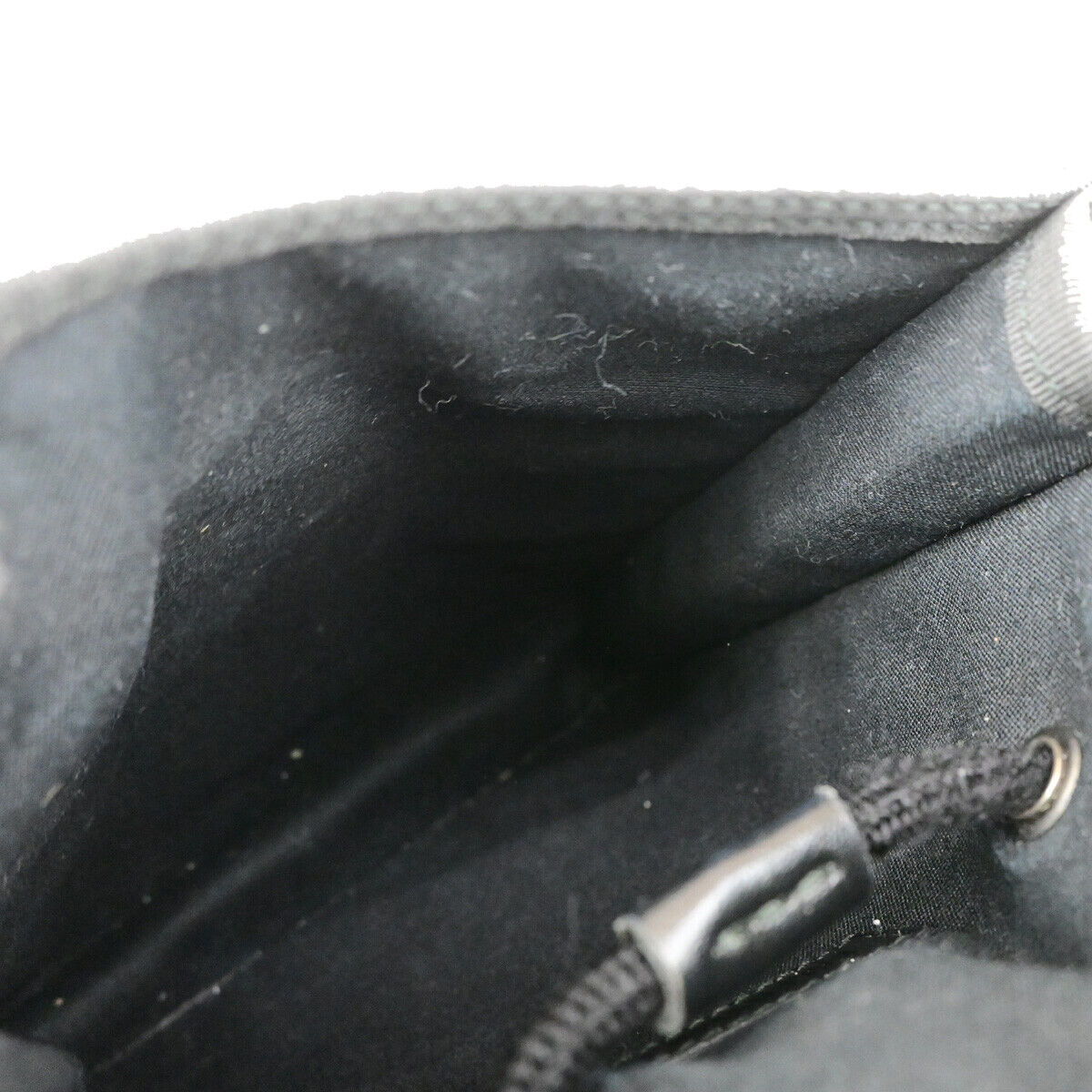 BALENCIAGA Logo Mini Shoulder Bag Nylon Leather Black Italy 62YG742