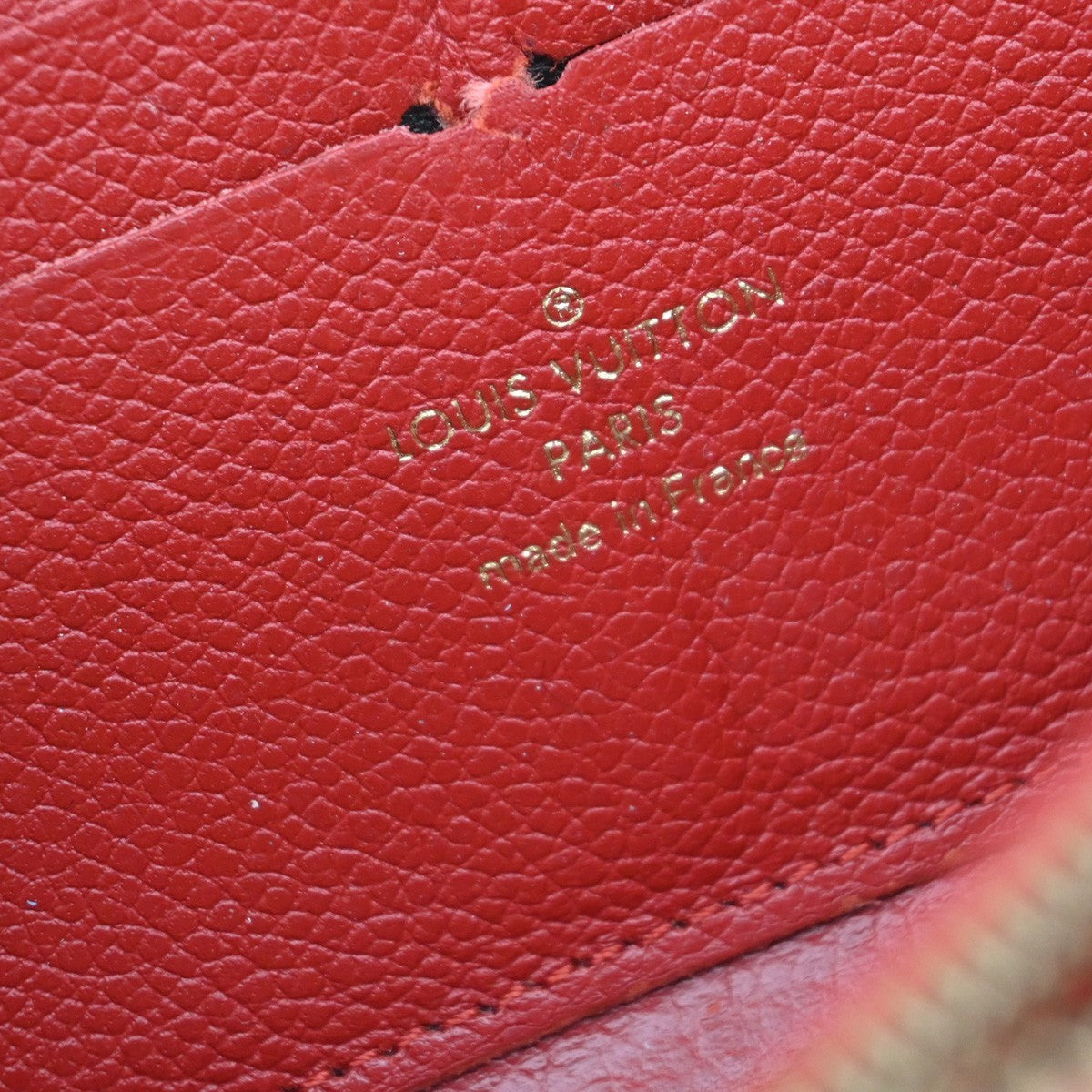 LOUIS VUITTON Zippy Wallet Long Wallet Monogram Empreinte Red M60737 62KP130