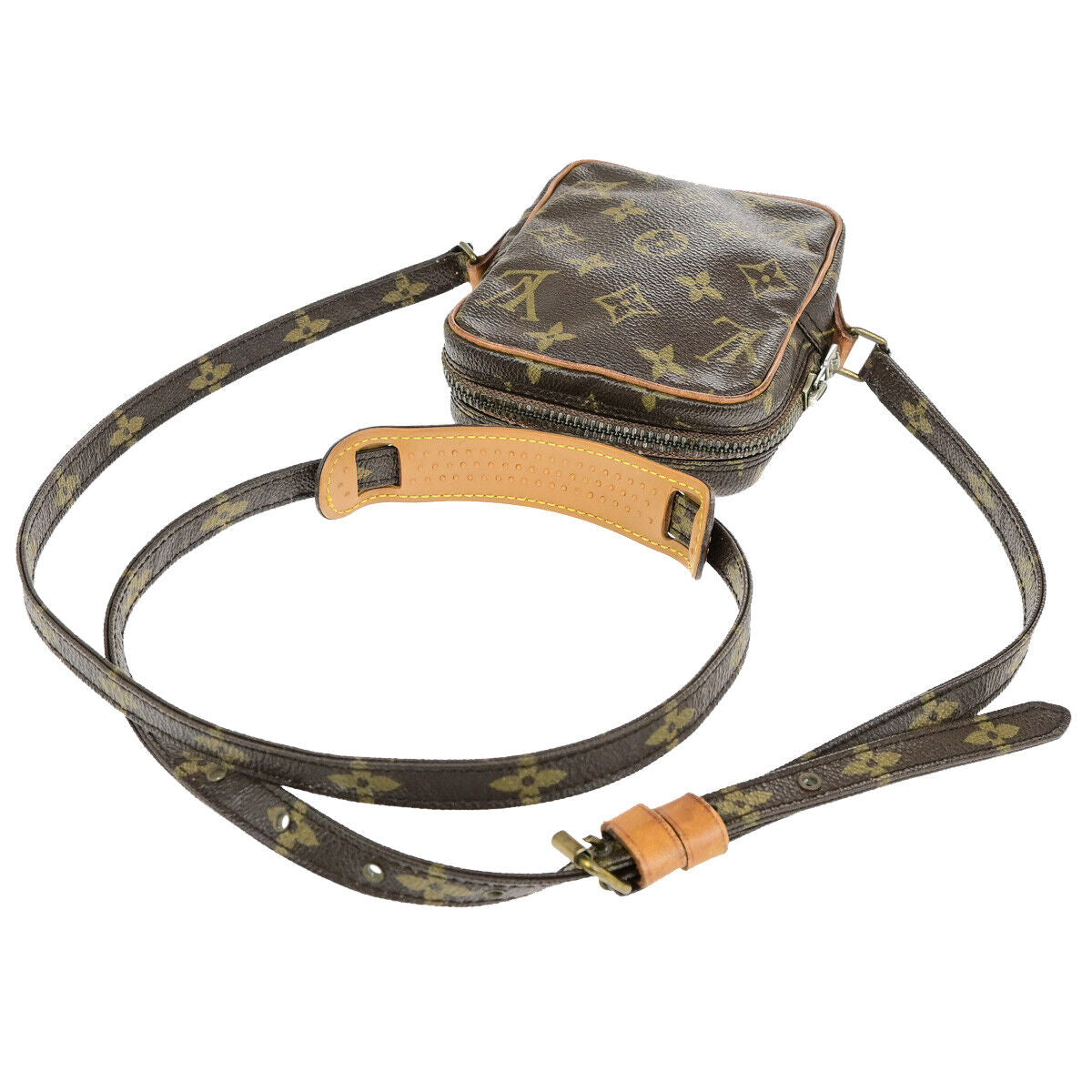 LOUIS VUITTON LV Mini Danube Shoulder Bag Monogram Leather Brown M45268 30SJ610