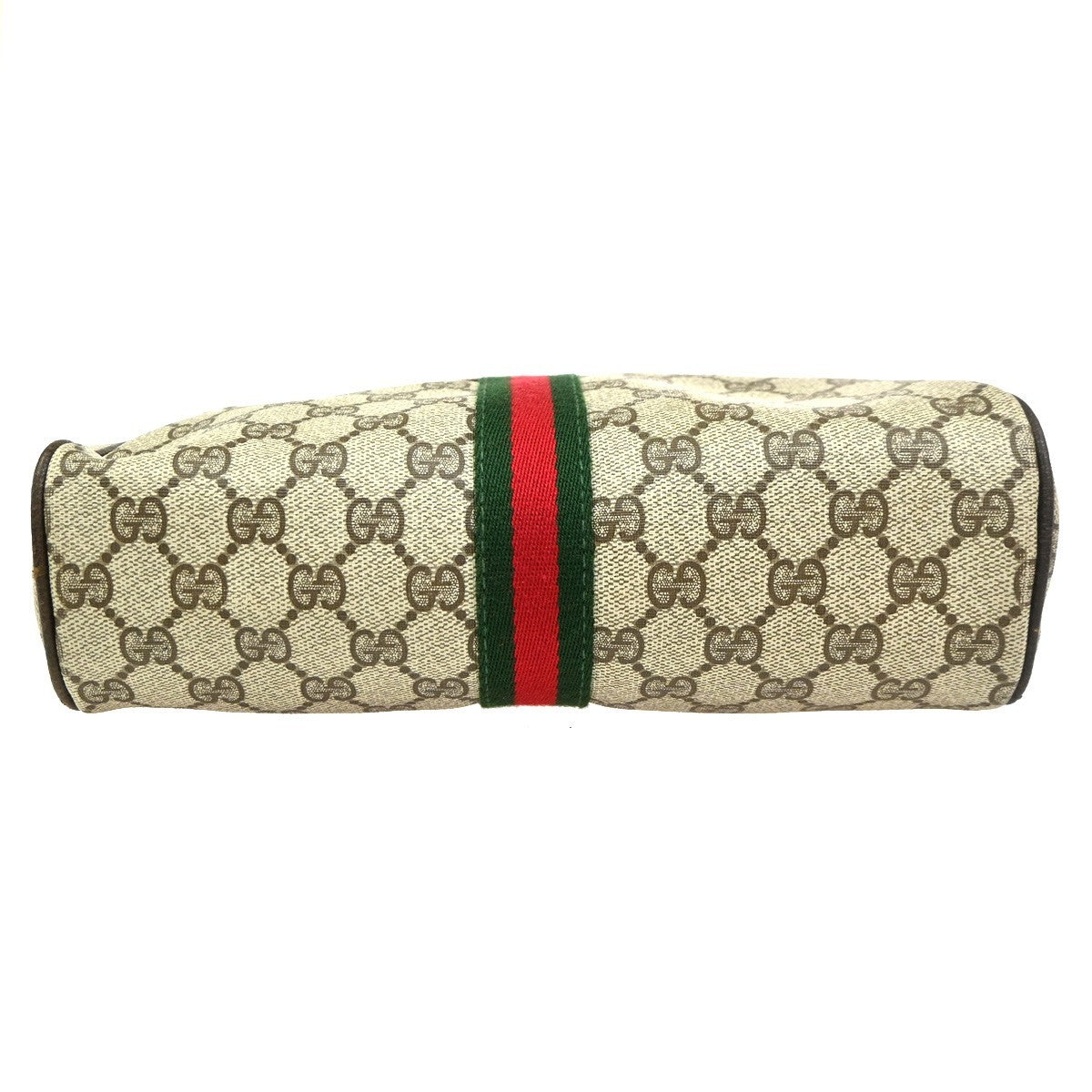 Gucci Logo GG Pattern Sherry Crossbody  Shoulder Bag PVC Leather Brown 37CA993