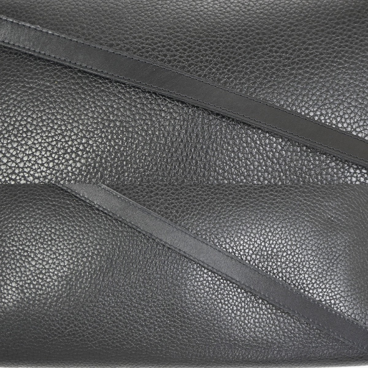 CHRISTIAN DIOR Logo 2Way Shoulder Clutch Bag Leather Black GHW  France 31YH907