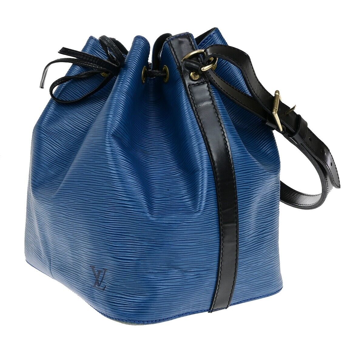 LOUIS VUITTON Petit Noe Bicolor Shoulder Bag Epi Leather Blue BK M44152 36EB411