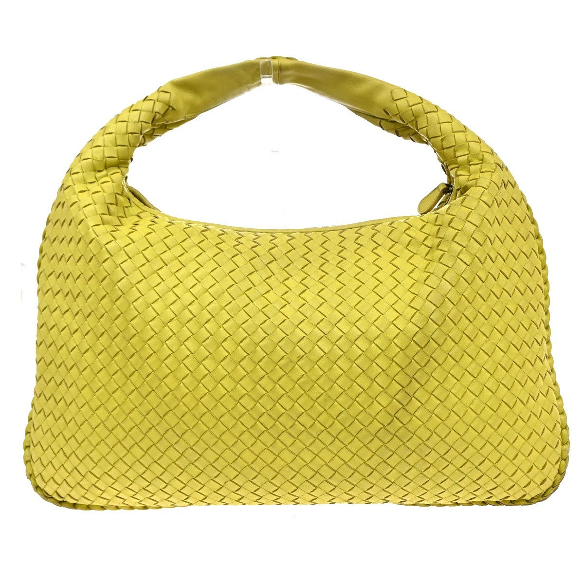 BOTTEGA VENETA Logo Intrecciato Shoulder Hand Bag Leather Yellow Italy 54MA142