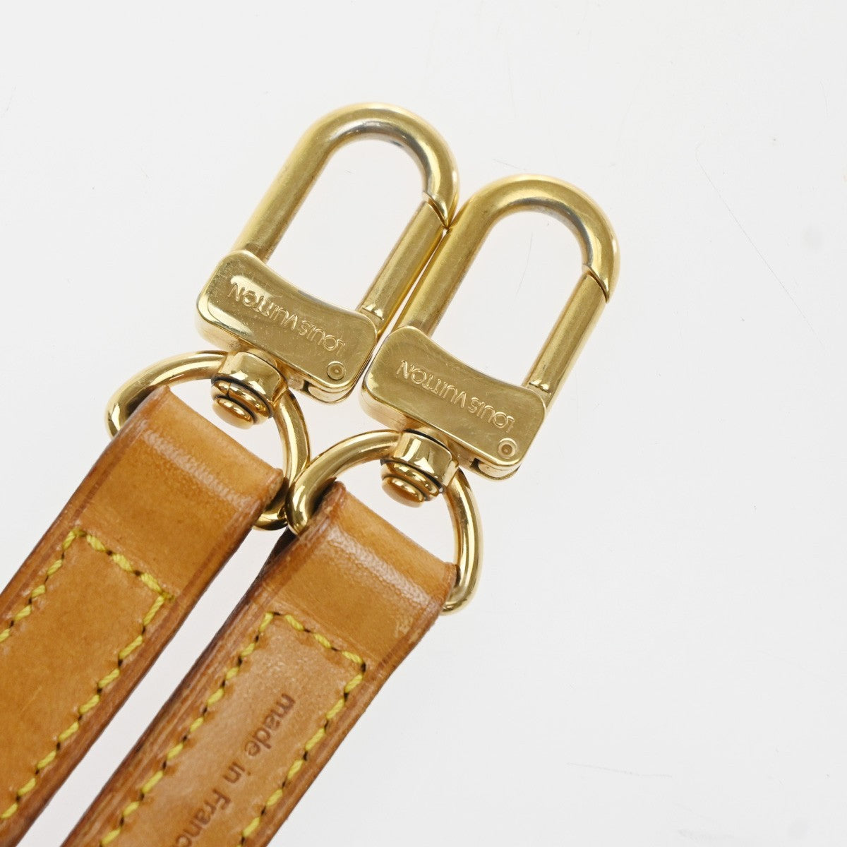 LOUIS VUITTON Shoulder Strap Leather Brown GHW Bag Accessory 68EG295