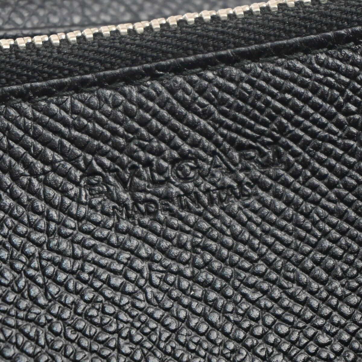 BVLGARI BVLGARI Logo Long Bifold Wallet Purse Leather Black Silver Italy 07EA090