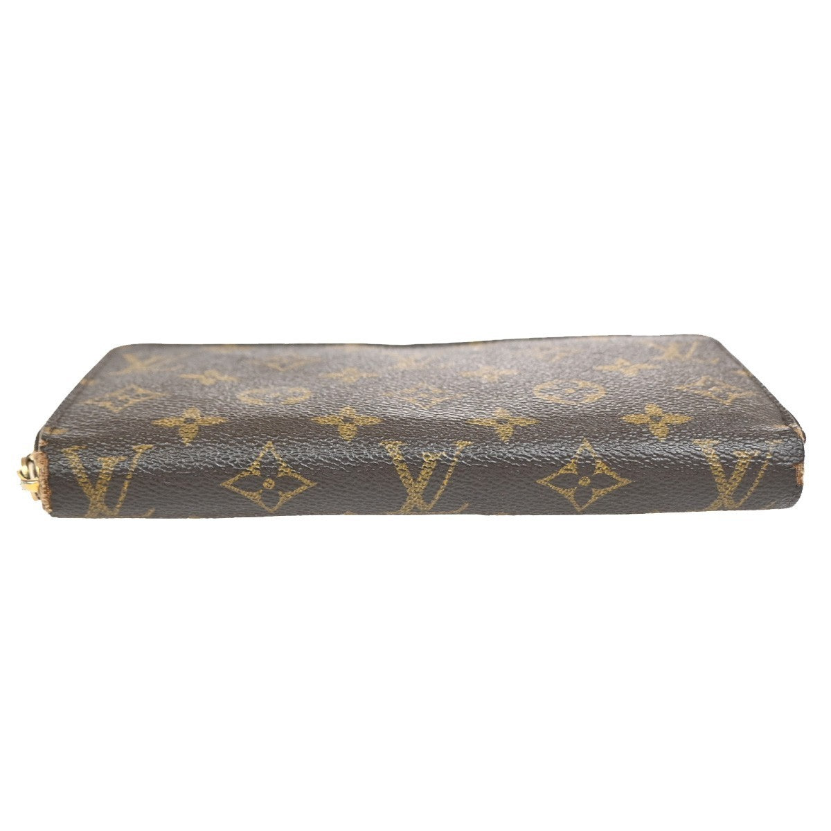 LOUIS VUITTON Logo Long Zippy Wallet Monogram leather Brown Spain M60017 04MA675