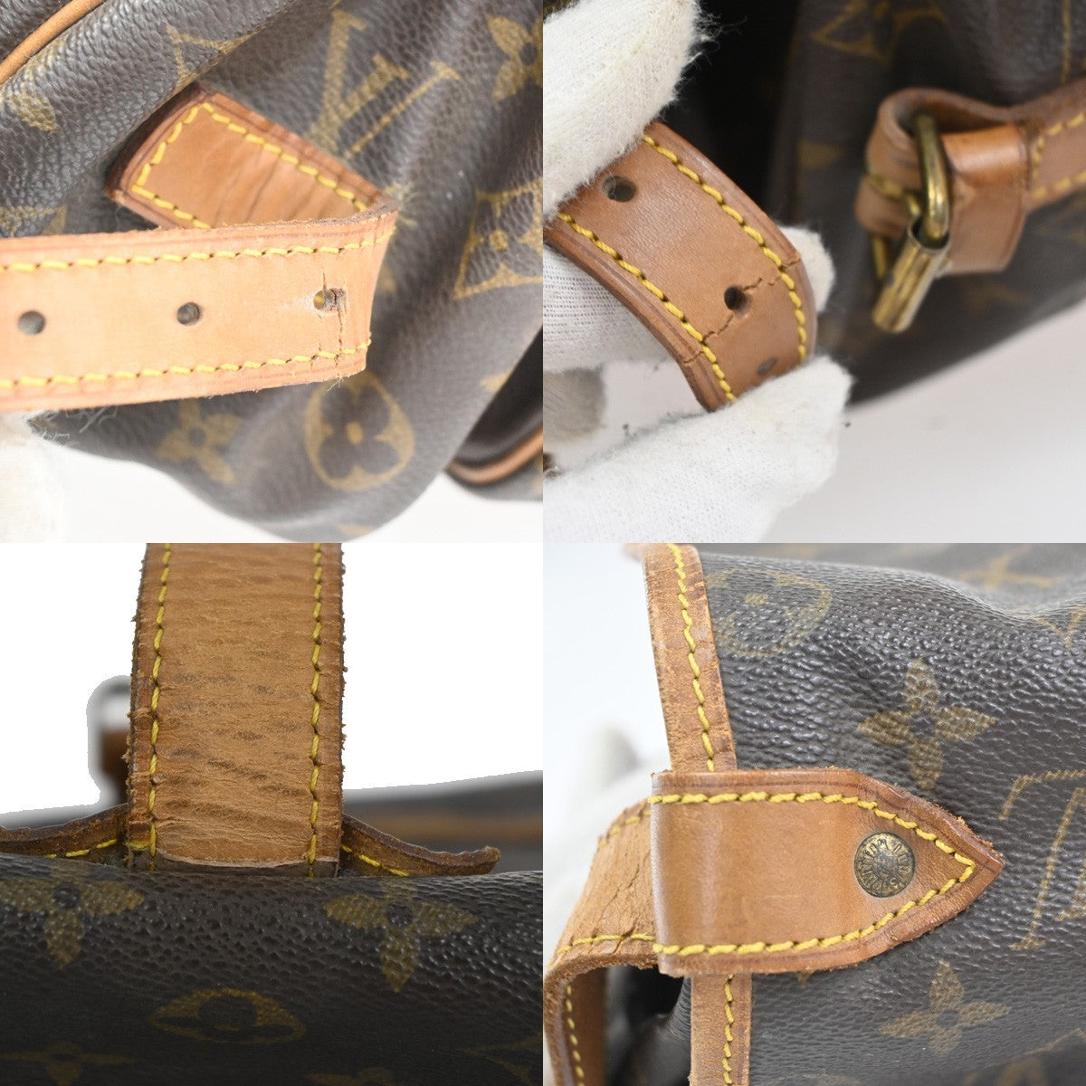 LOUIS VUITTON Saumur 35 Shoulder Bag Monogram Leather BN France M42254 87CA898