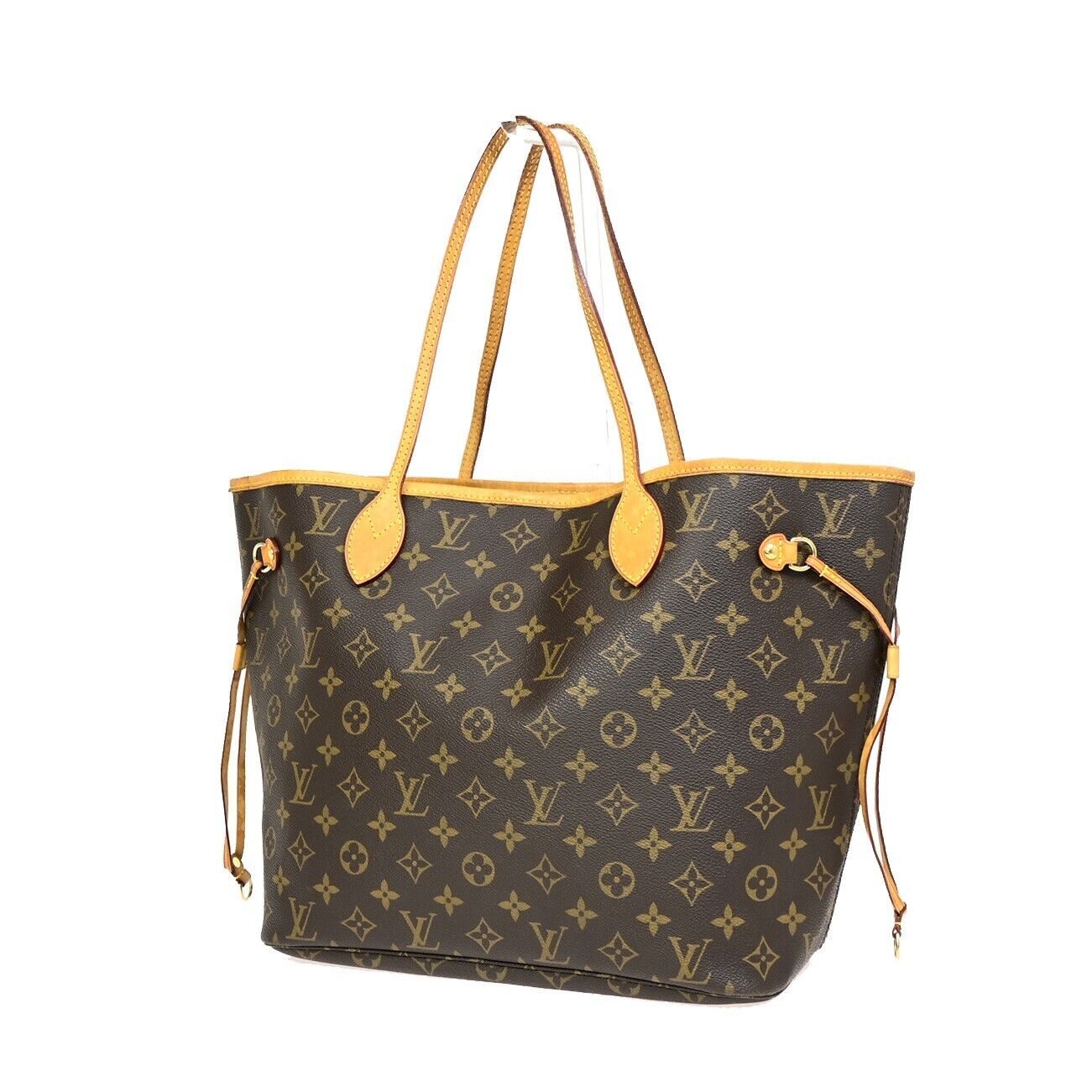 LOUIS VUITTON Neverfull MM Shoulder Tote Bag Monogram Leather BN M40156 91FA728