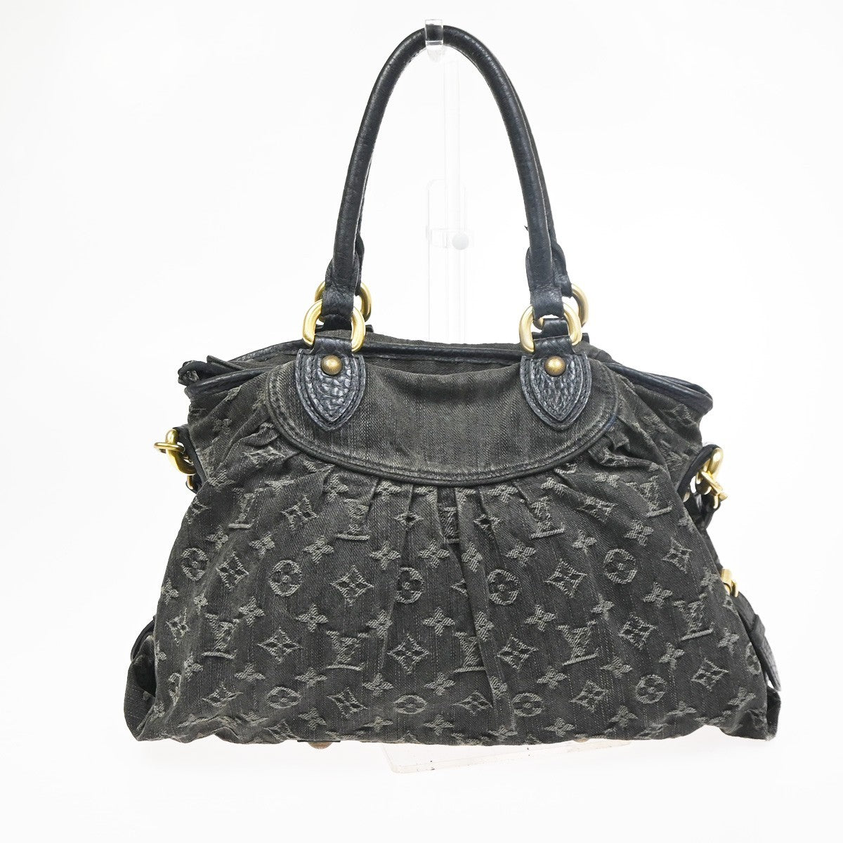 LOUIS VUITTON Neo Cabby MM 2Way Shoulder Bag Monogram Denim BK M95351 632CA773