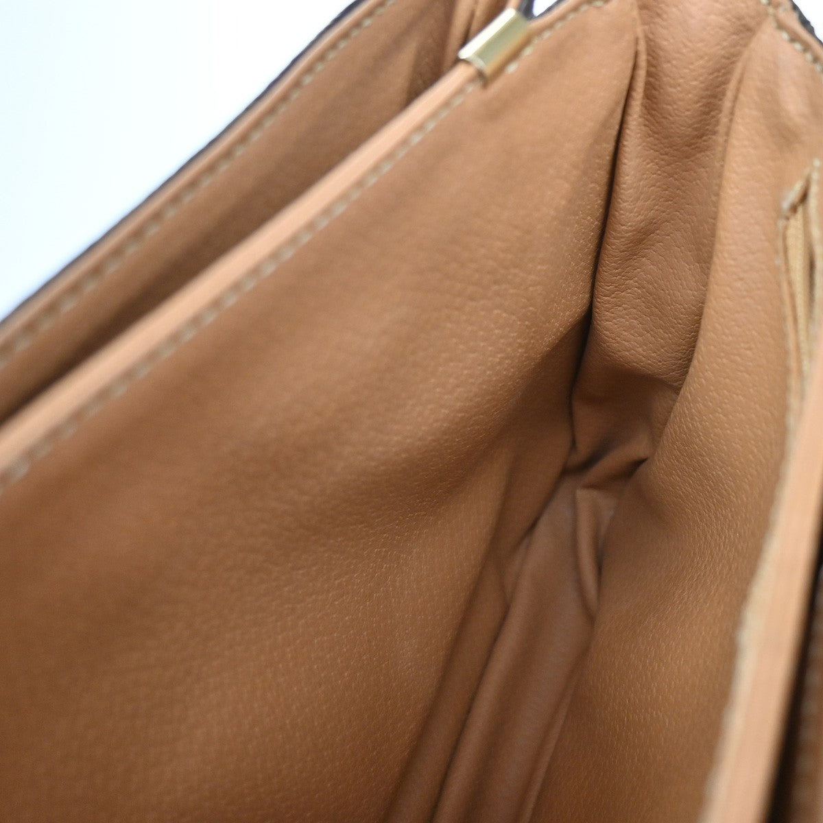 CELINE Logo Macadam Pattern Shoulder Bag PVC Leather Brown GHW Italy 61YH743