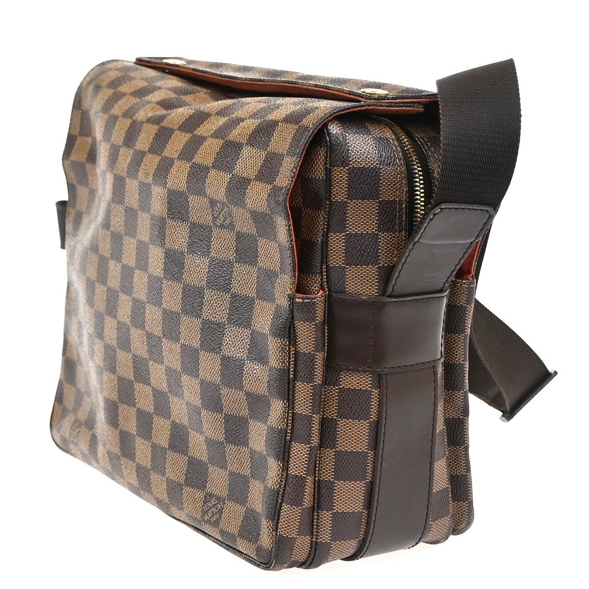LOUIS VUITTON Naviglio Shoulder Bag Damier Ebene Leather Brown N45255 76YJ038