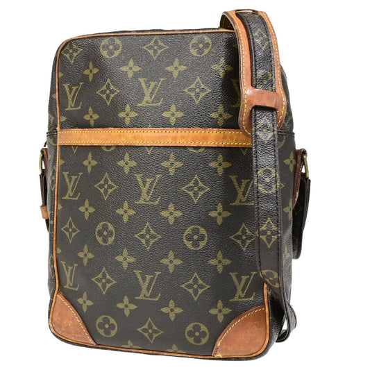 LOUIS VUITTON Logo Danube MM Shoulder Bag Monogram Leather Brown M45264 30SJ335