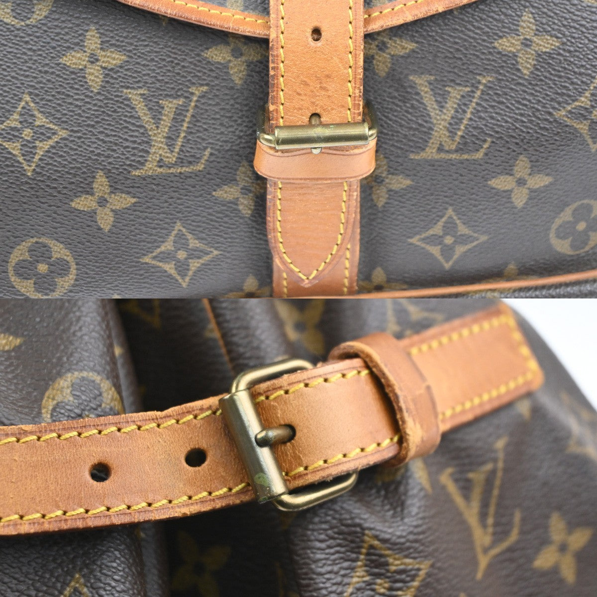 LOUIS VUITTON Saumur 35 Shoulder Bag Monogram Leather BN France M42254 83KC992