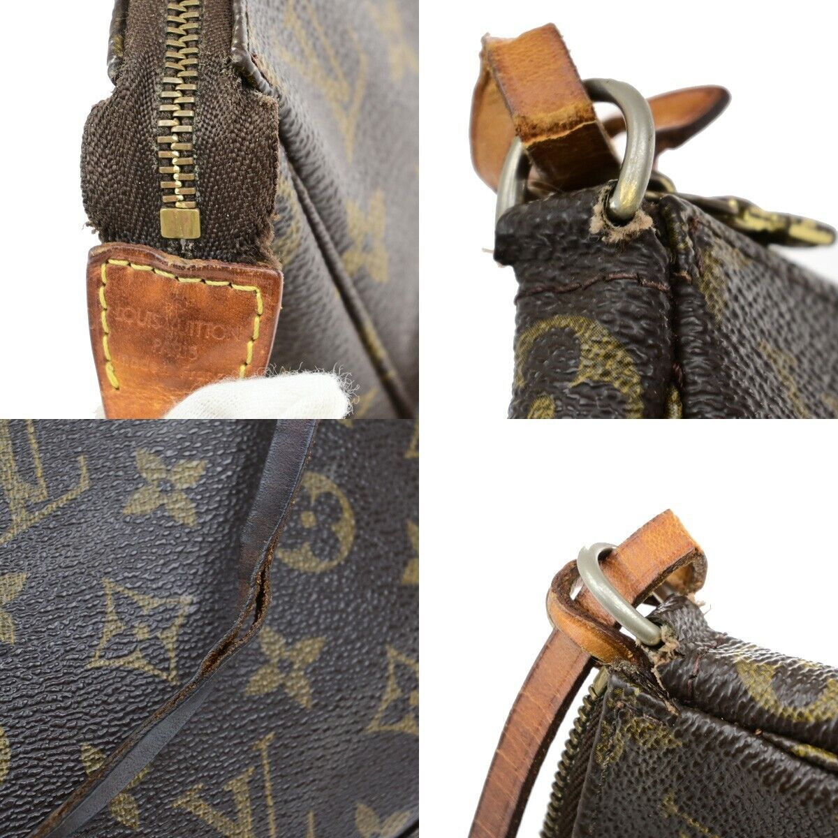 LOUIS VUITTON Pochette Accessoires Hand Bag Monogram Leather BN M51980 30ED959