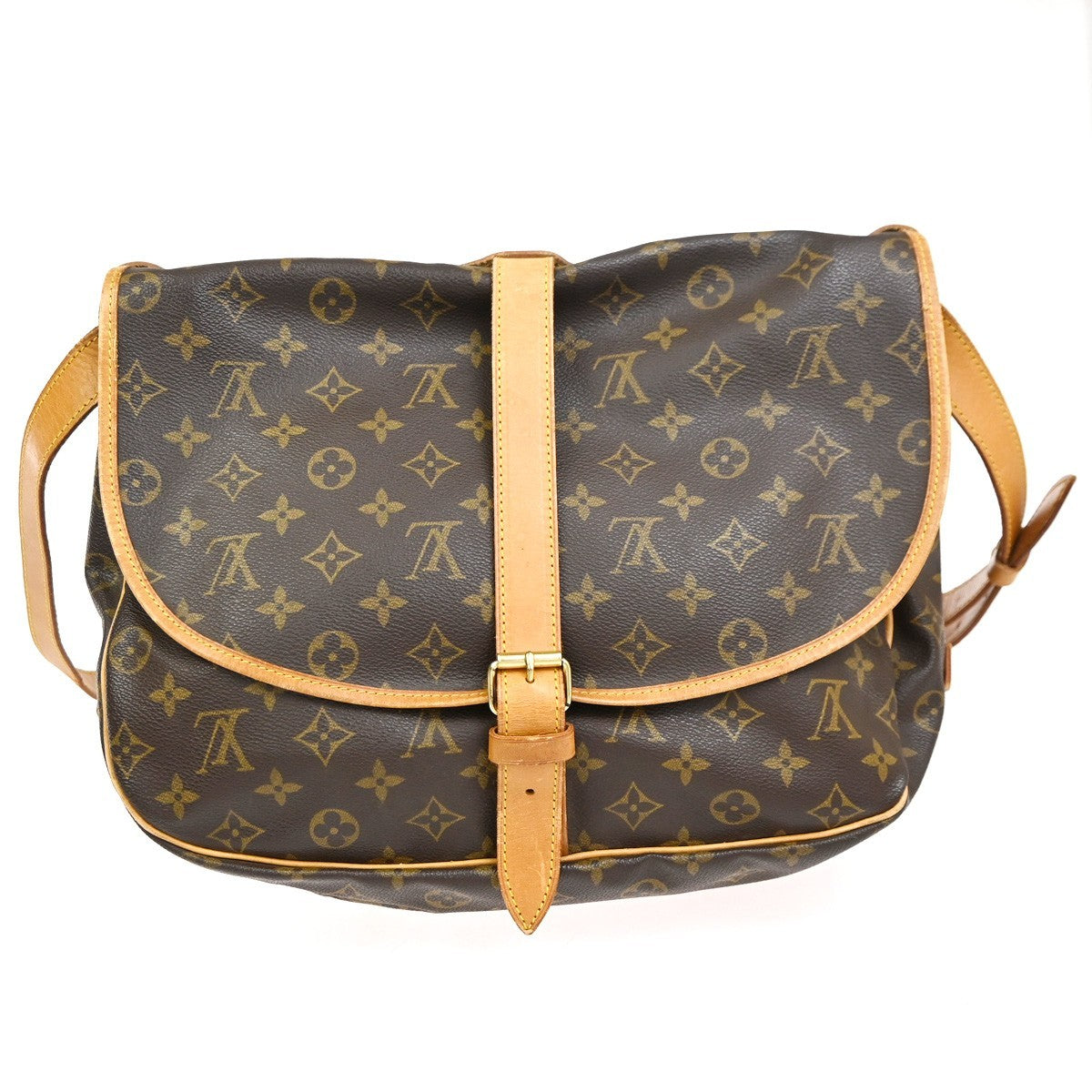 LOUIS VUITTON Saumur 35 Shoulder Bag Monogram Leather BN France M42254 79CA787