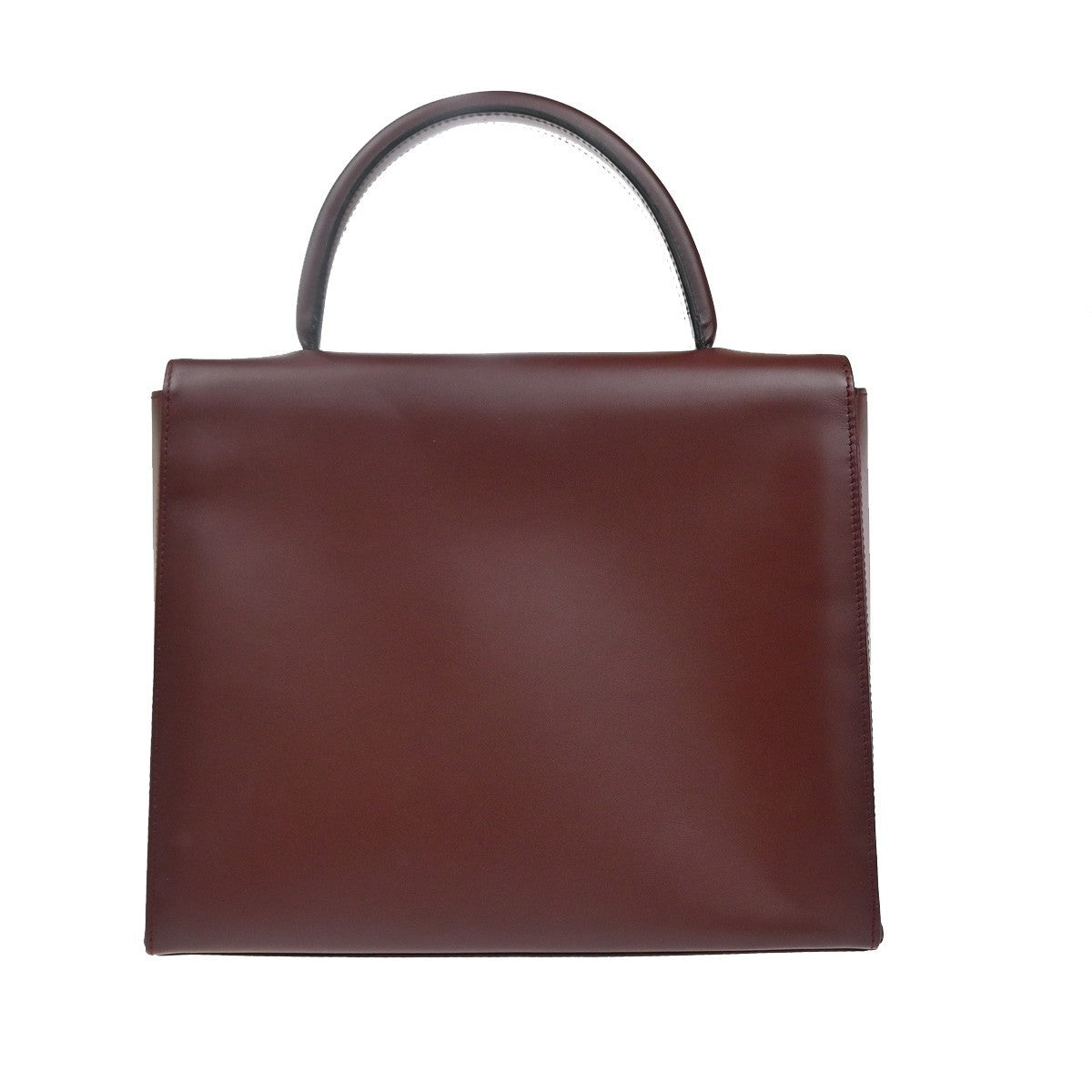 MUST DE CARTIER 2C Logo Shoulder Hand Bag Leather Red GHW Italy 87YJ120
