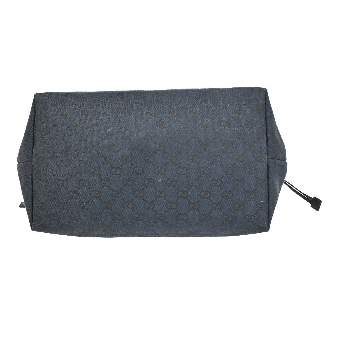 GUCCI Logo GG Pattern Shoulder Tote Bag Canvas Leather Black SHW Italy 80KD022