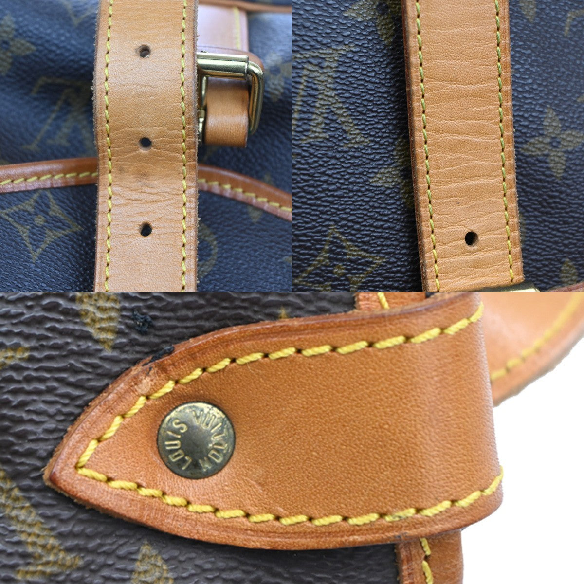 LOUIS VUITTON Saumur 35 Shoulder Bag Monogram Leather BN France M42254 12MA007