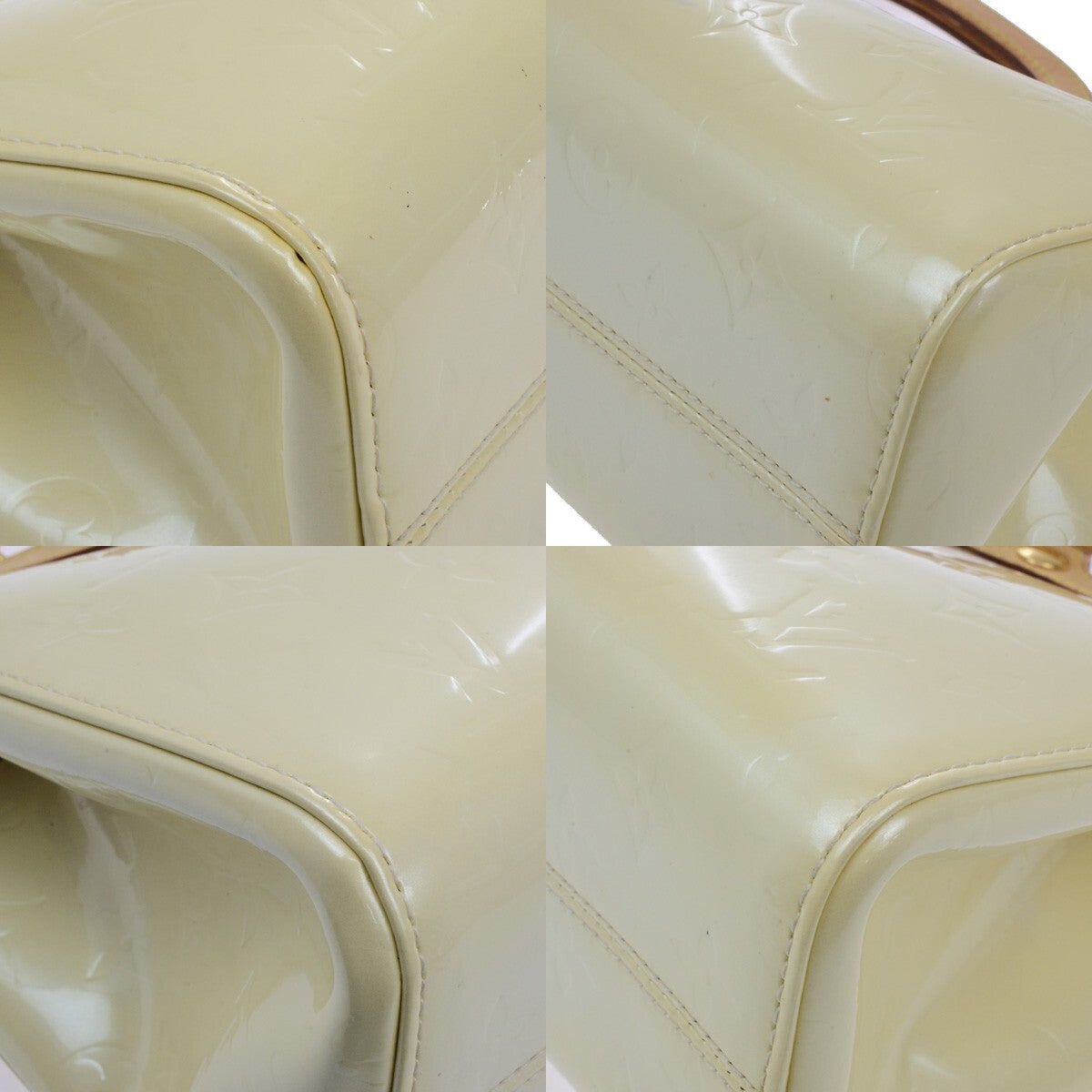 LOUIS VUITTON Roxbury Drive 2Way Hand Bag Monogram Vernis Perle M91374 81FB536
