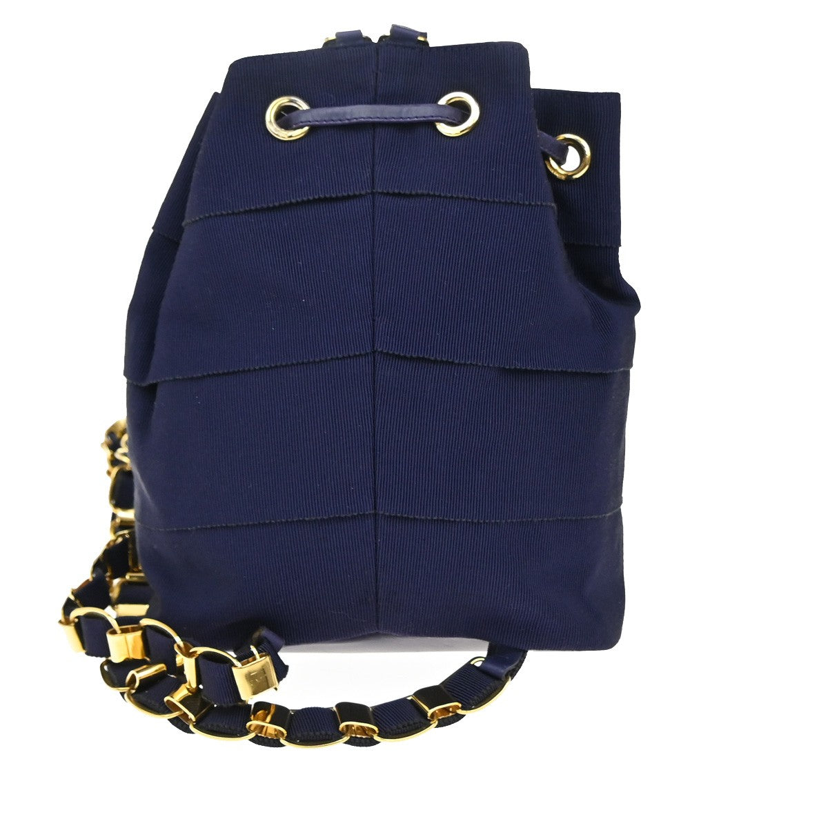 SALVATORE FERRAGAMO Vara Chain Shoulder Bag Canvas Leather Purple GHW 63YH214