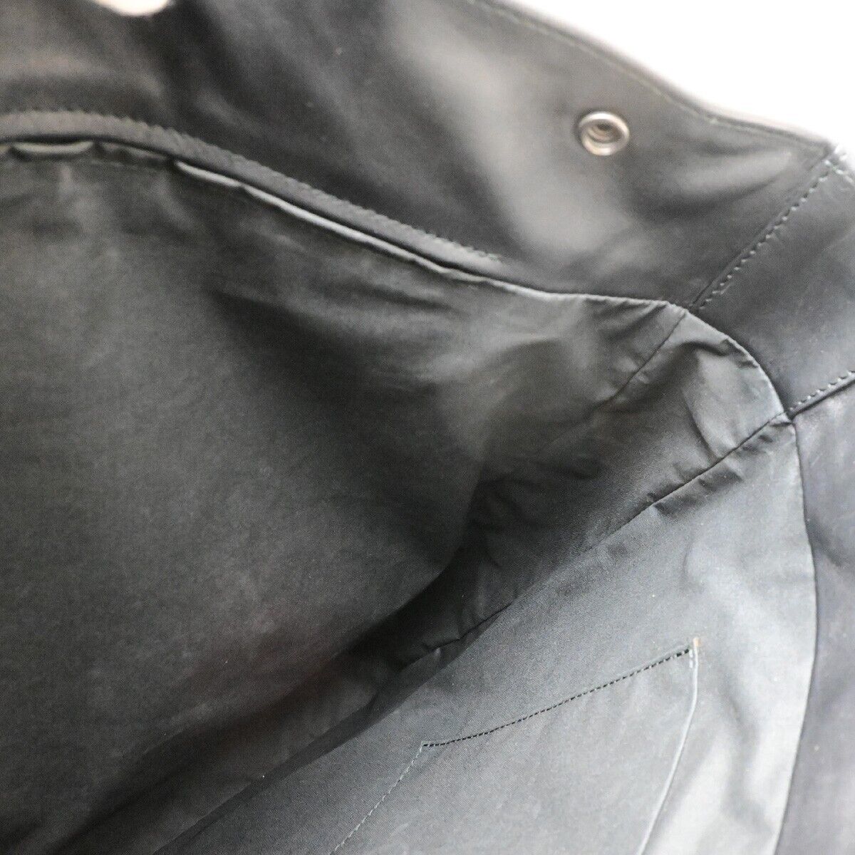 BOTTEGA VENETA Logo  Intrecciato Shoulder Tote Bag Leather Black Italy 20RF196