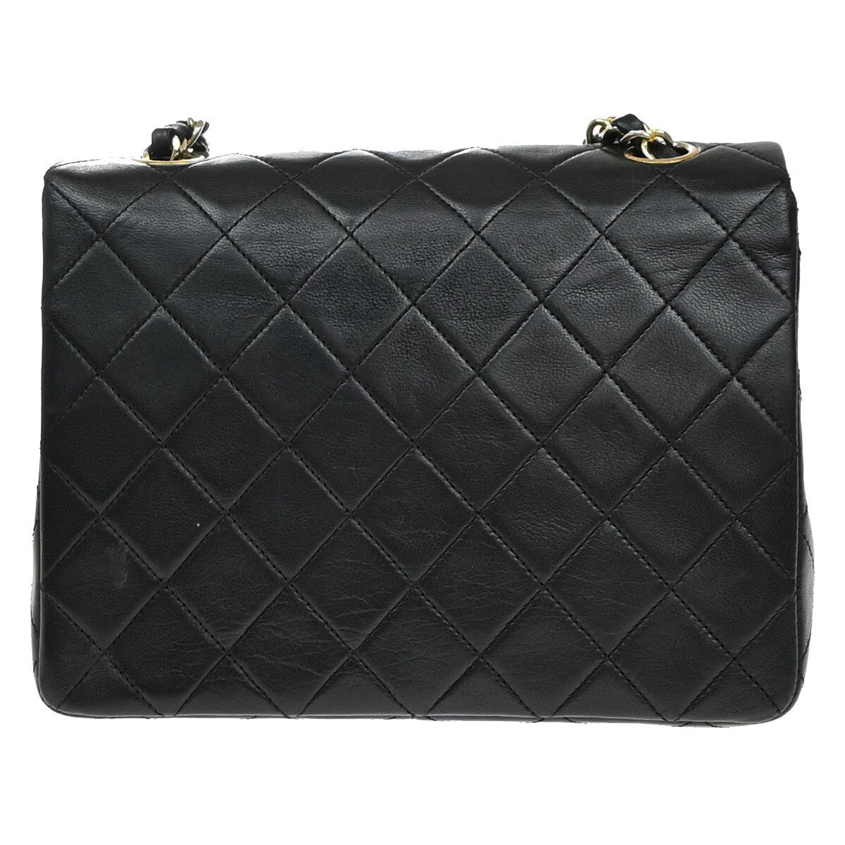 CHANEL CC Mini Matelasse Chain Shoulder Bag Leather Black GHW Vintage 318RF284