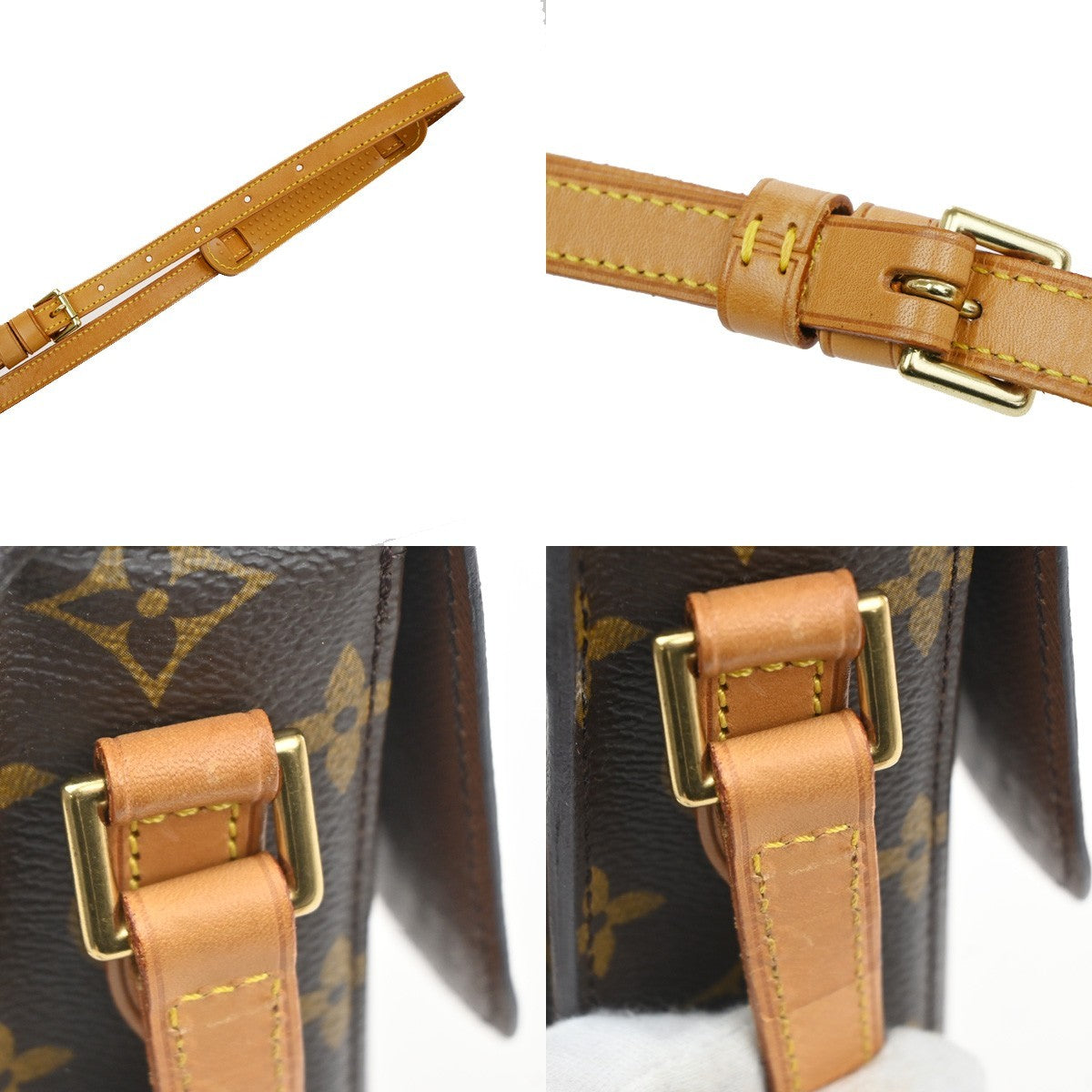 LOUIS VUITTON Saint Cloud MM Shoulder Bag Monogram Leather Brown M51243 73YH943