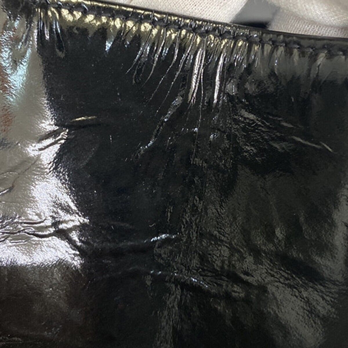 CHANEL CC Logo Matelasse 23 Hand Bag Patent Leather Black GHW 691RJ745