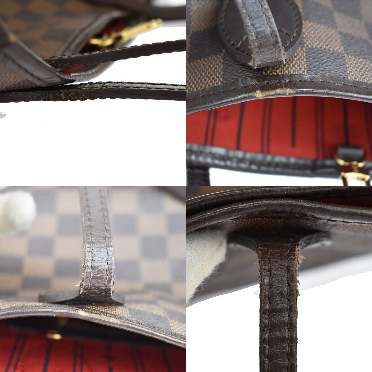LOUIS VUITTON Neverfull PM Shoulder Tote Bag Damier Leather Brown N51109 17YE271