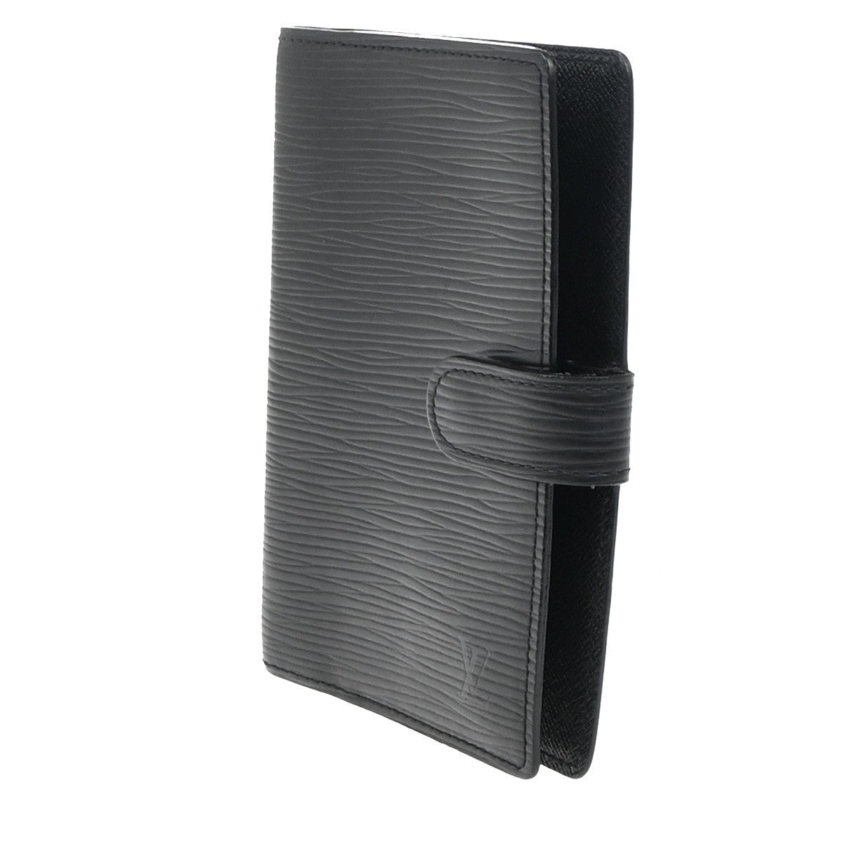 LOUIS VUITTON Logo Agenda PM Day Planner Cover Epi Leather Black R20052 66KP336