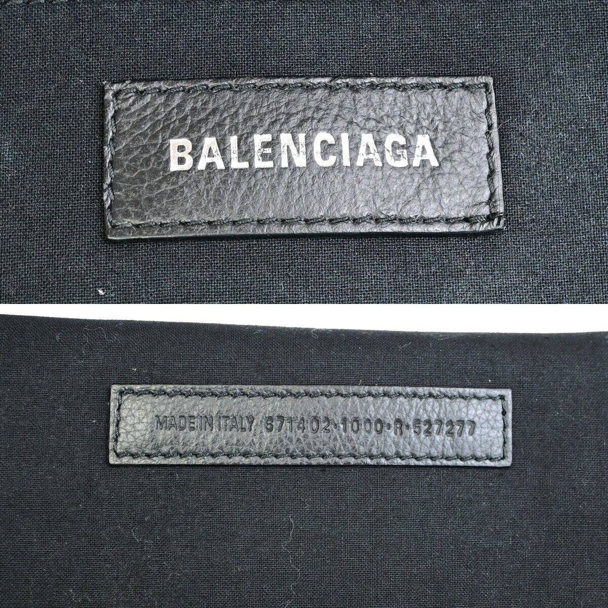 BALENCIAGA Logo Hardware Small Tote Bag Hand Bag Leather Black Italy 18EE102