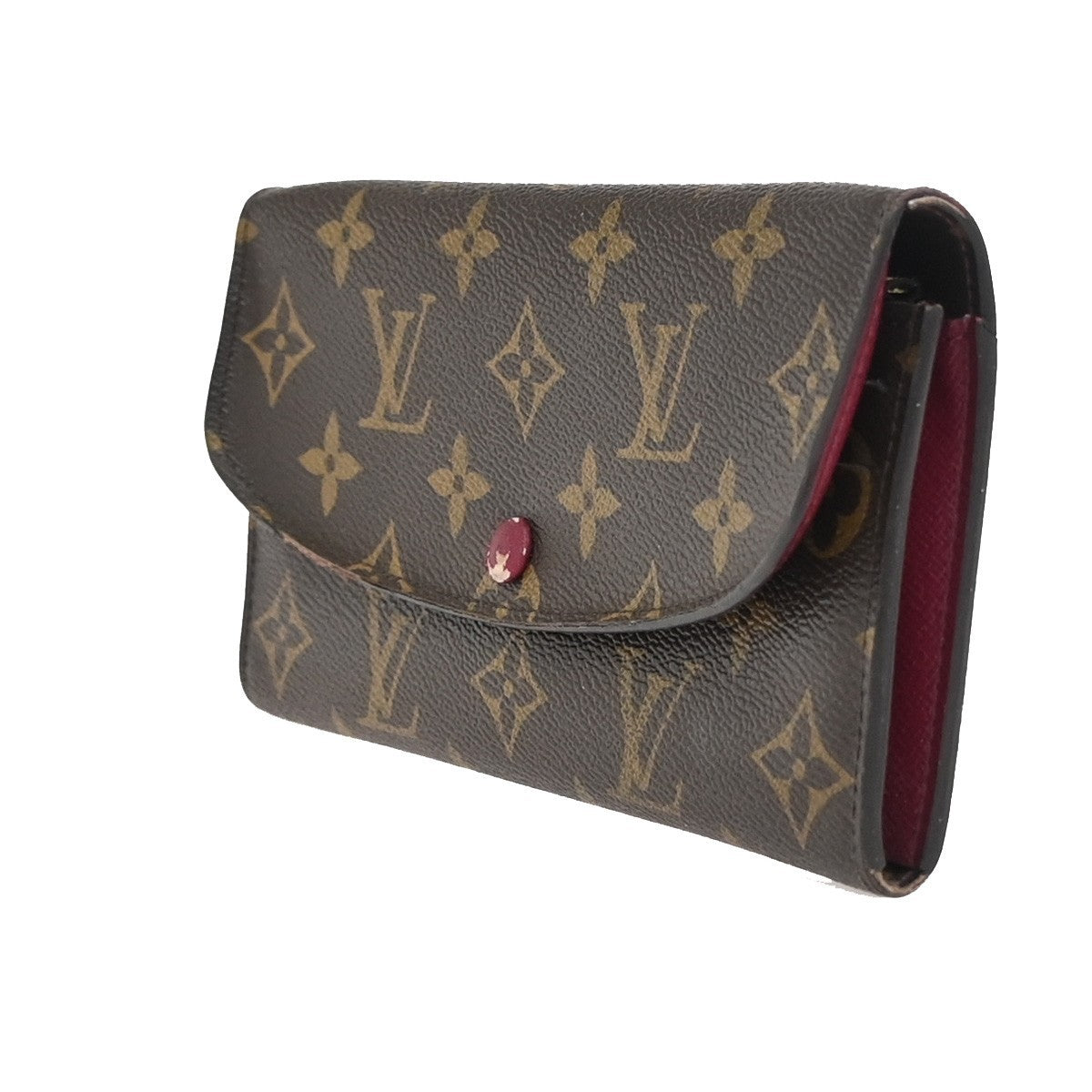 LOUIS VUITTON Emilie Long Wallet Monogram Leather Brown GHW Spain M60697 01KC903