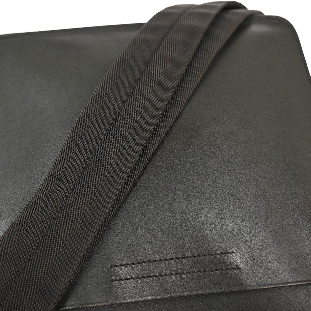 PRADA MILANO Messenger Shoulder Bag Canvas Leather Brown SHW  Italy 68TA661