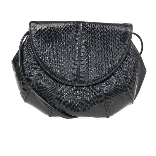 YVES SAINT LAURENT YSL Shoulder Crossbody Bag Embossed Leather Black 63ZA203