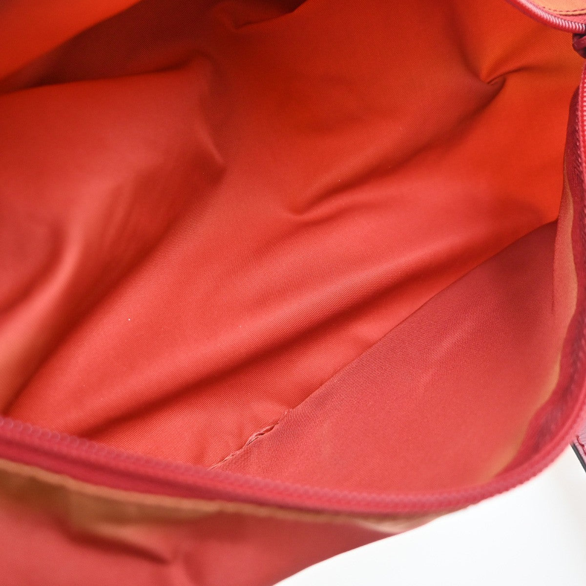 PRADA Logo Tessuto Messenger Shoulder Bag Nylon Leather Red SHW Italy 30KD109