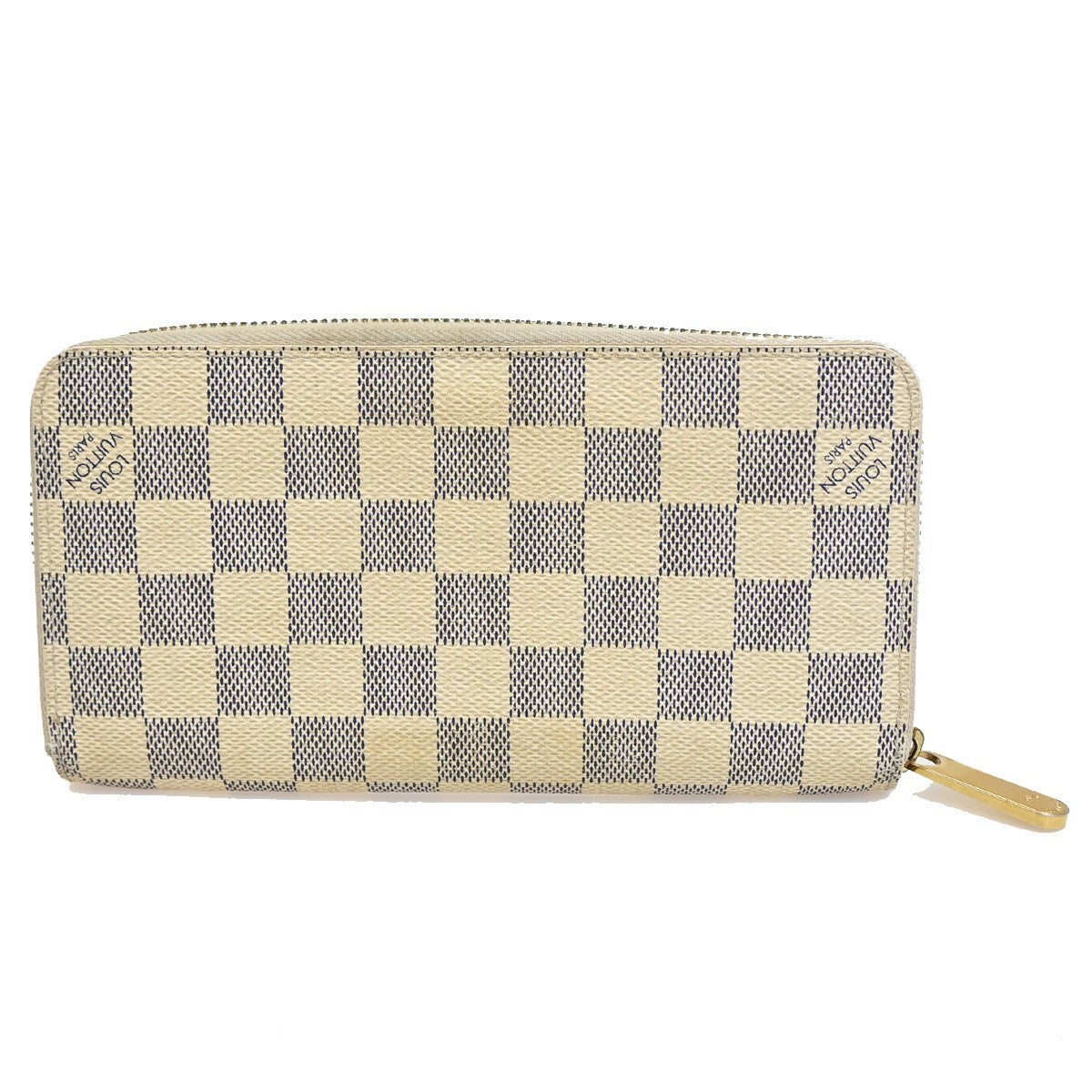 LOUIS VUITTON Zippy Wallet Long Bifold Damier Azur Leather WE N60019 65FB563
