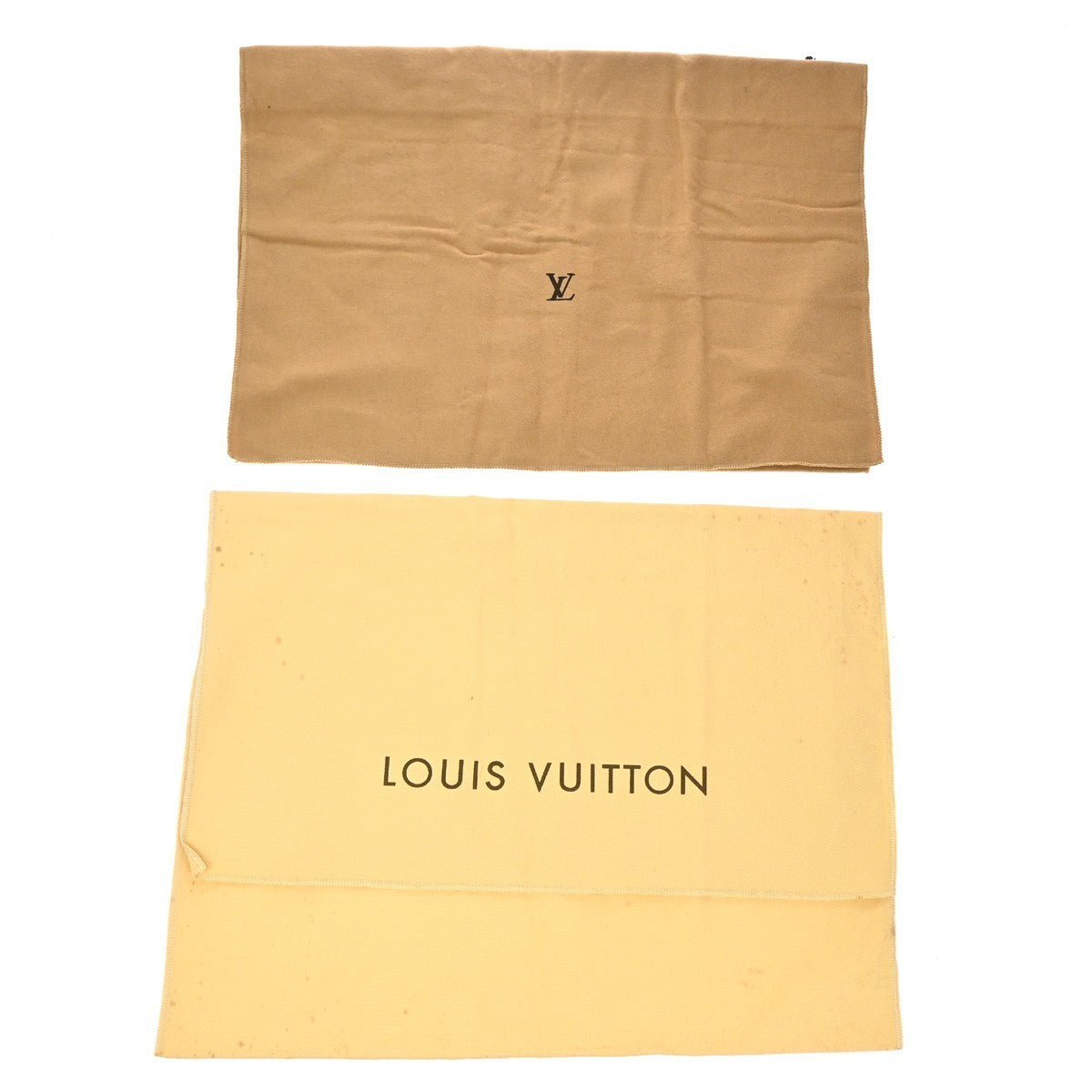 LOUIS VUITTON Logo 10 Set Dust Bag Drawstring Canvas Cotton Beige Brown 09KP261
