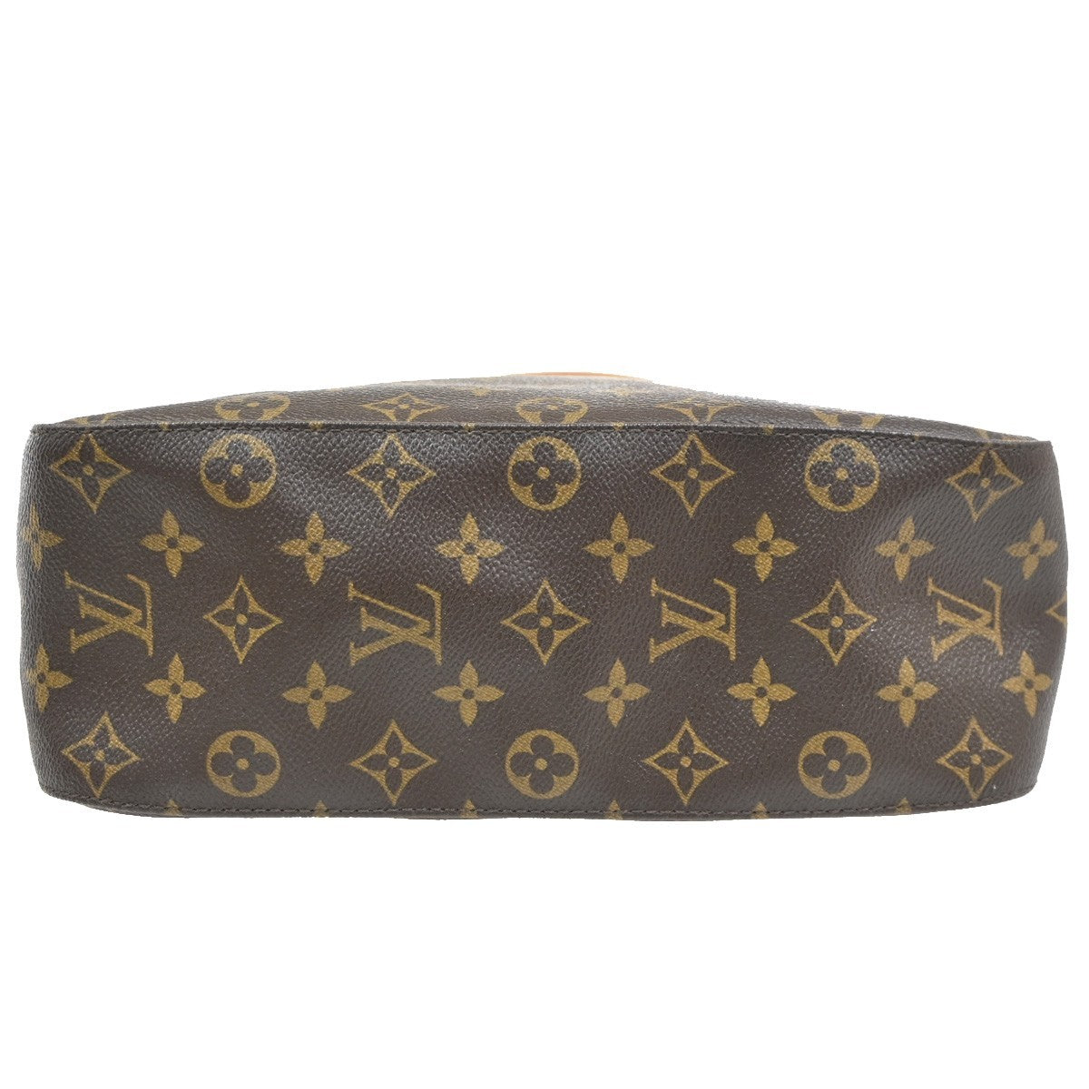LOUIS VUITTON Logo Looping GM Shoulder Bag Monogram Leather Brown M51145 95RL732