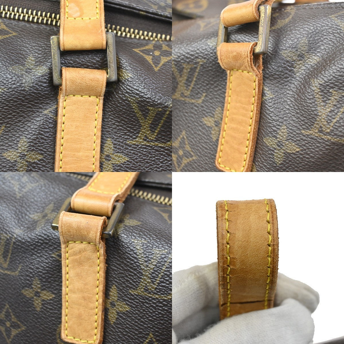 LOUIS VUITTON Cabas Mezzo Shoulder Bag Monogram Leather Brown M51151 85KC239