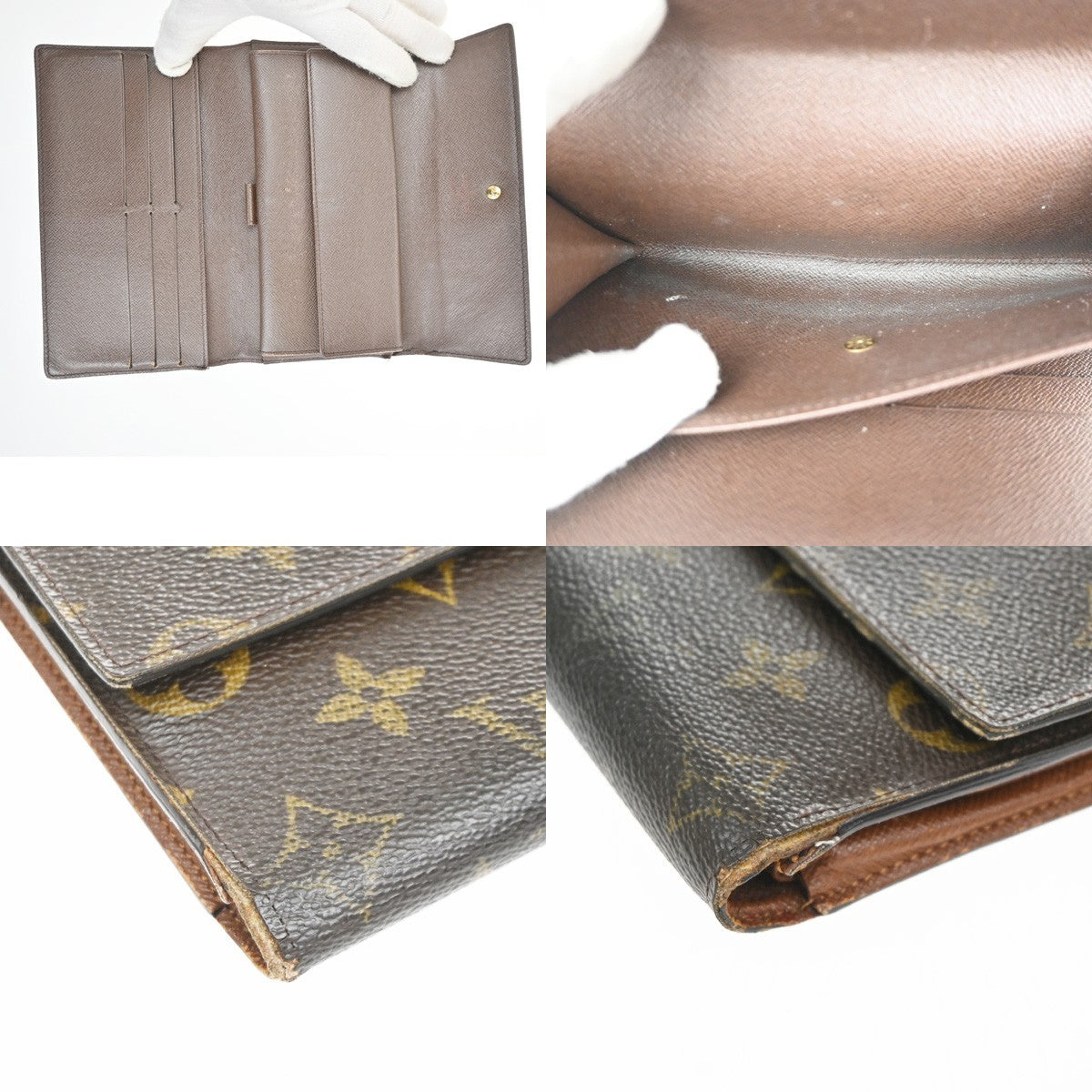 LOUIS VUITTON LV  International  5 Set Wallet Monogram Damier Leather BN 62KD076